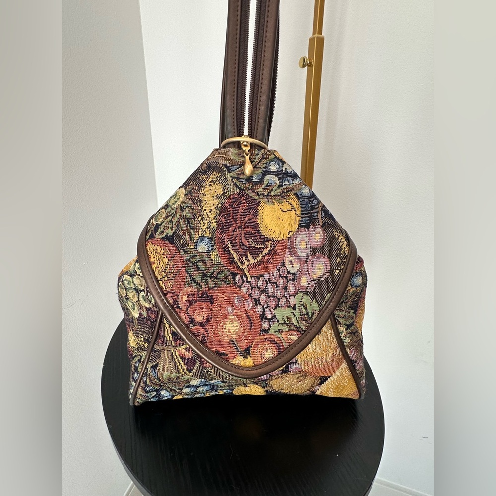 Artistic Fruit Pattern Tapestry Backpack - image 2